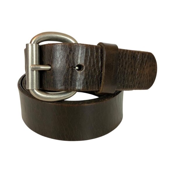 Fossil Mens Genuine Leather Casual Belt Size 40 Brown Nickel Roller Buckle - Picture 1 of 6